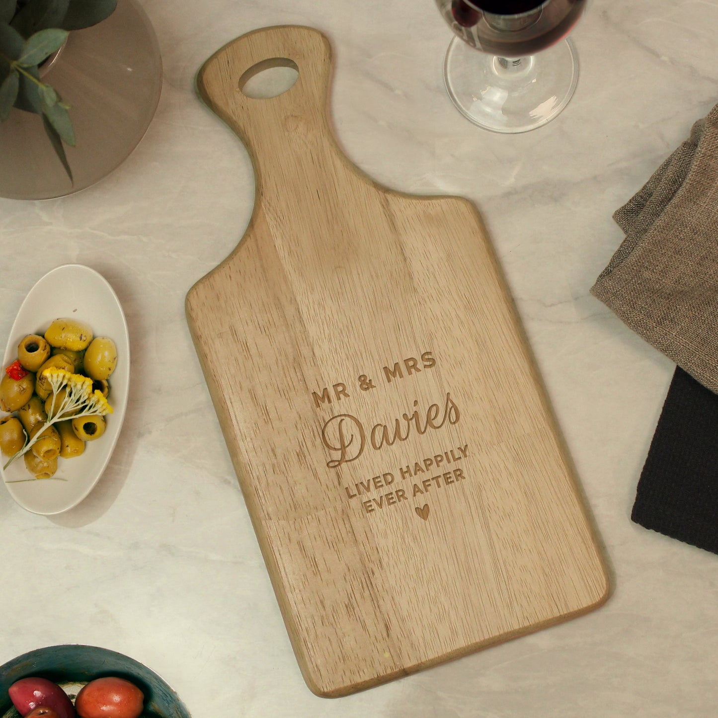 Personalised Wedding Wooden Paddle Board: 4 - Chopping Boards By Gift Moments