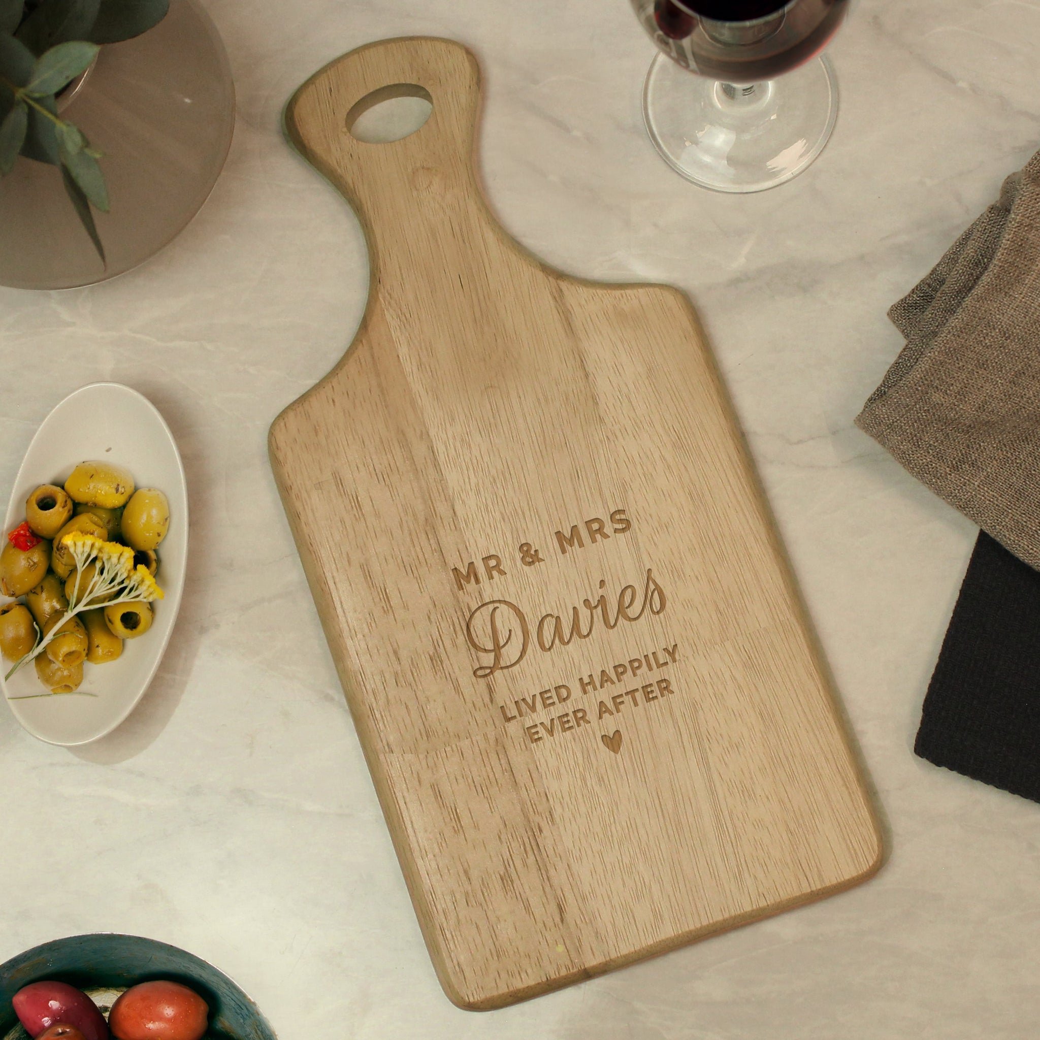 Personalised Wedding Wooden Paddle Board: 4 - Chopping Boards By Gift Moments