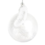 Personalised White Feather Glass Bauble - Shop Christmas Baubles At Gift Moments - 2