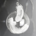 Personalised White Feather Glass Bauble - Shop Christmas Baubles At Gift Moments - 1