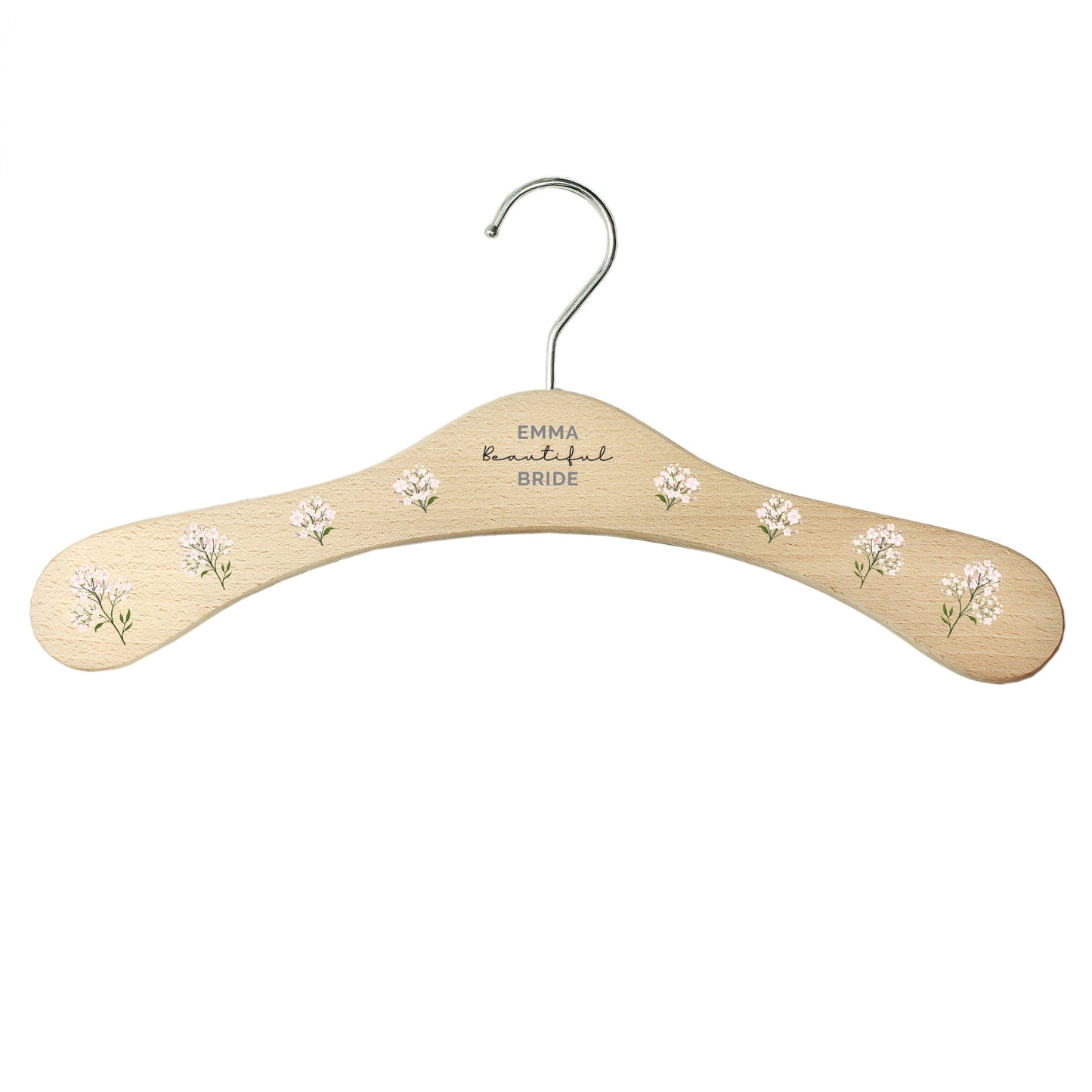 Personalised White Floral Wooden Hanger: 5 - Keepsakes By Gift Moments