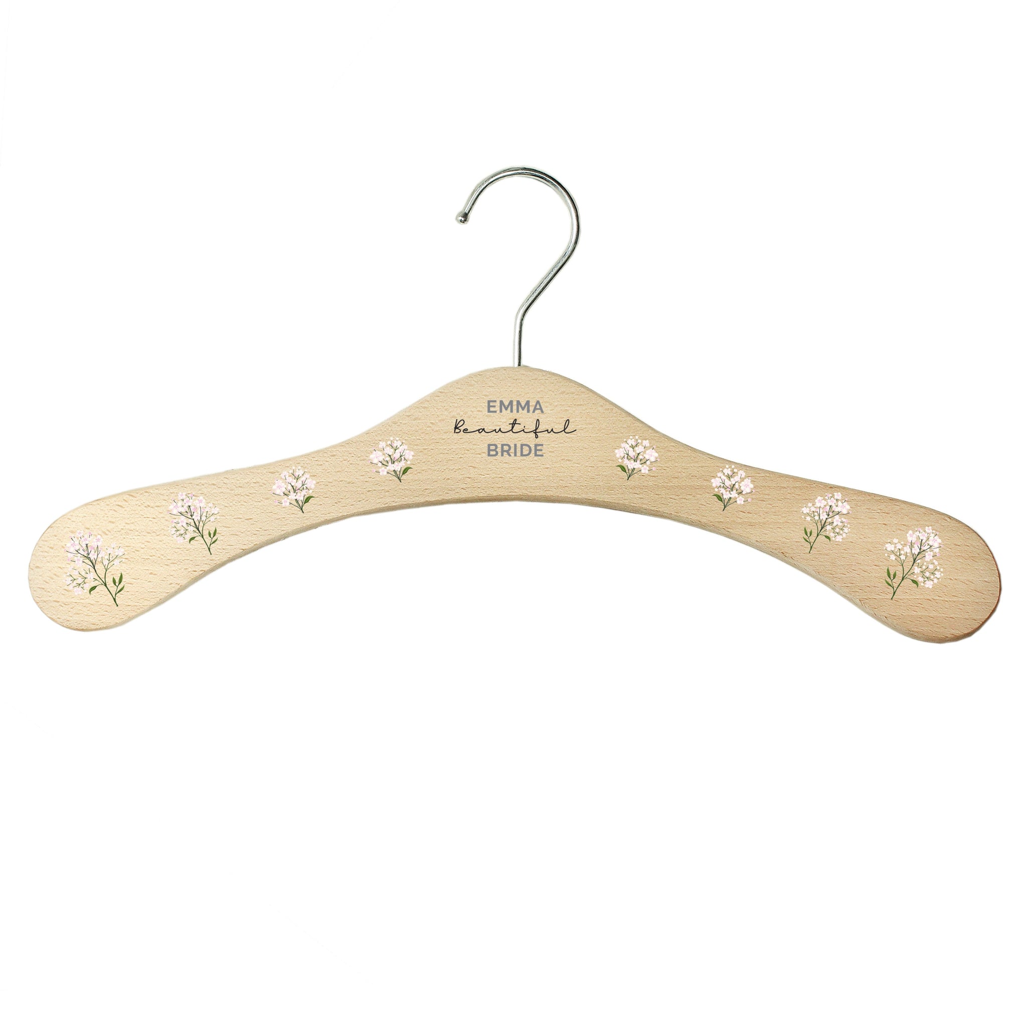 Personalised White Floral Wooden Hanger: 5 - Keepsakes By Gift Moments