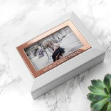Personalised White & Rose Gold Photo Jewellery Box: 1 - Jewellery Boxes By Gift Moments
