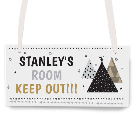 Personalised Wigwam Wooden Sign: 3 - Signs & Plaques By Gift Moments