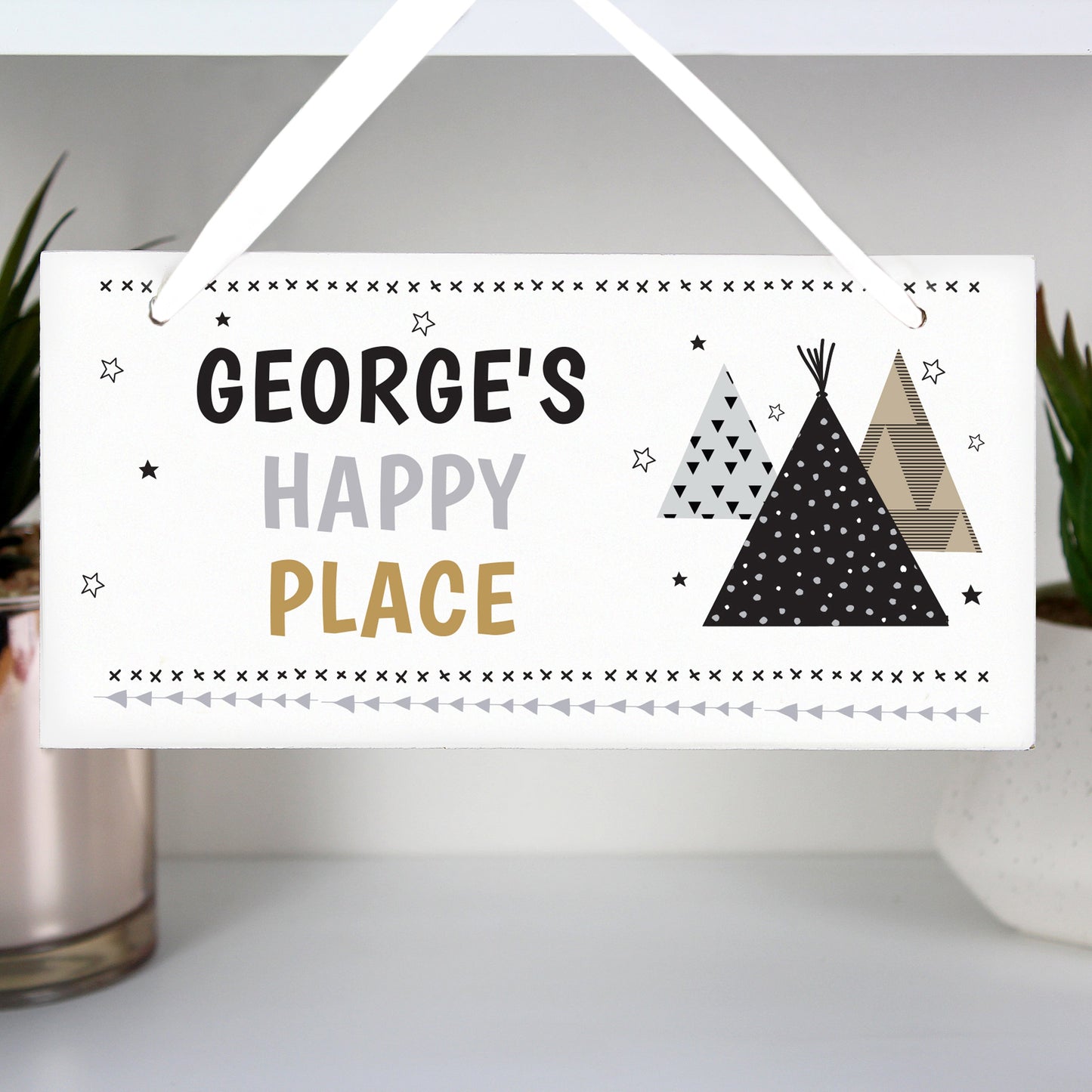 Personalised Wigwam Wooden Sign: 4 - Signs & Plaques By Gift Moments