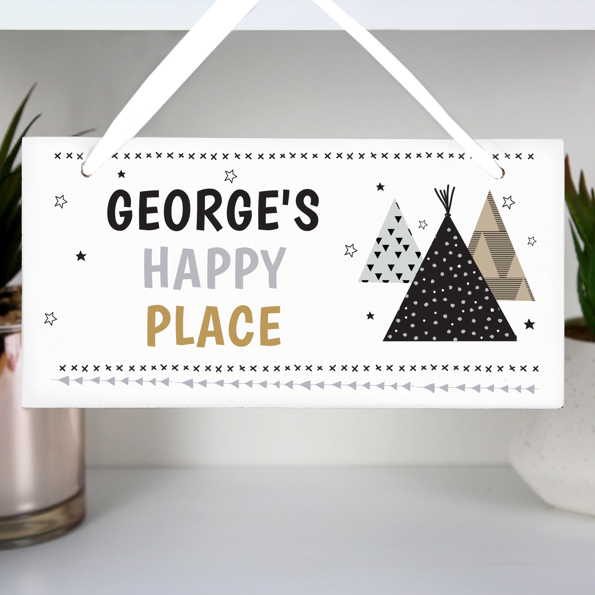 Personalised Wigwam Wooden Sign: 4 - Signs & Plaques By Gift Moments