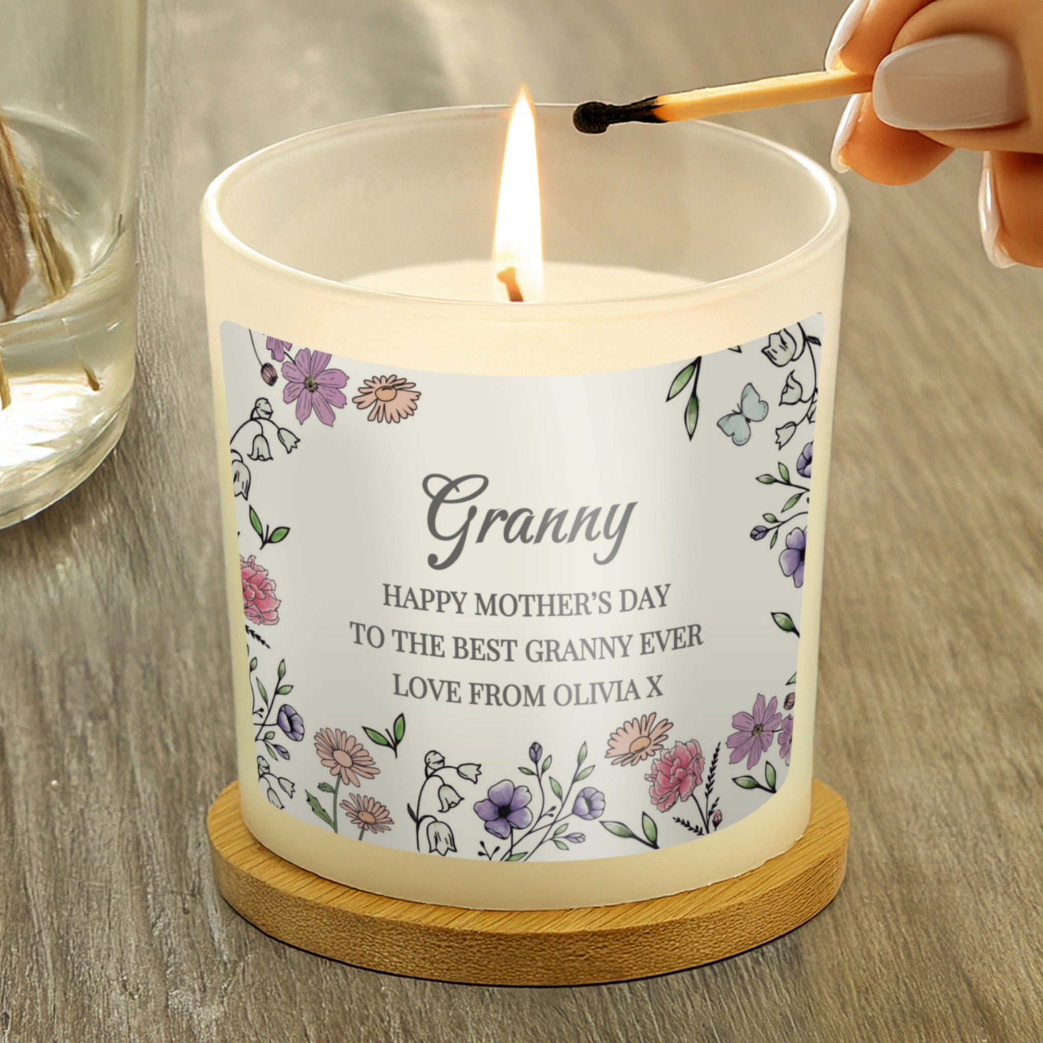 Personalised Wild Flowers Candle Jar: 1 - Candles By Gift Moments