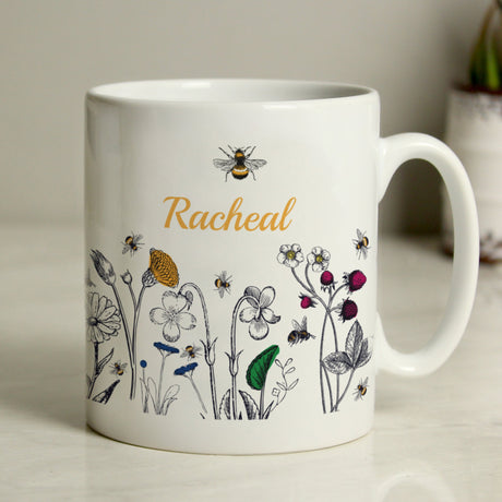 Personalised Wild Flowers Mug: 2 - Mugs By Gift Moments