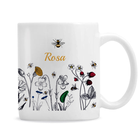 Personalised Wild Flowers Mug: 4 - Mugs By Gift Moments