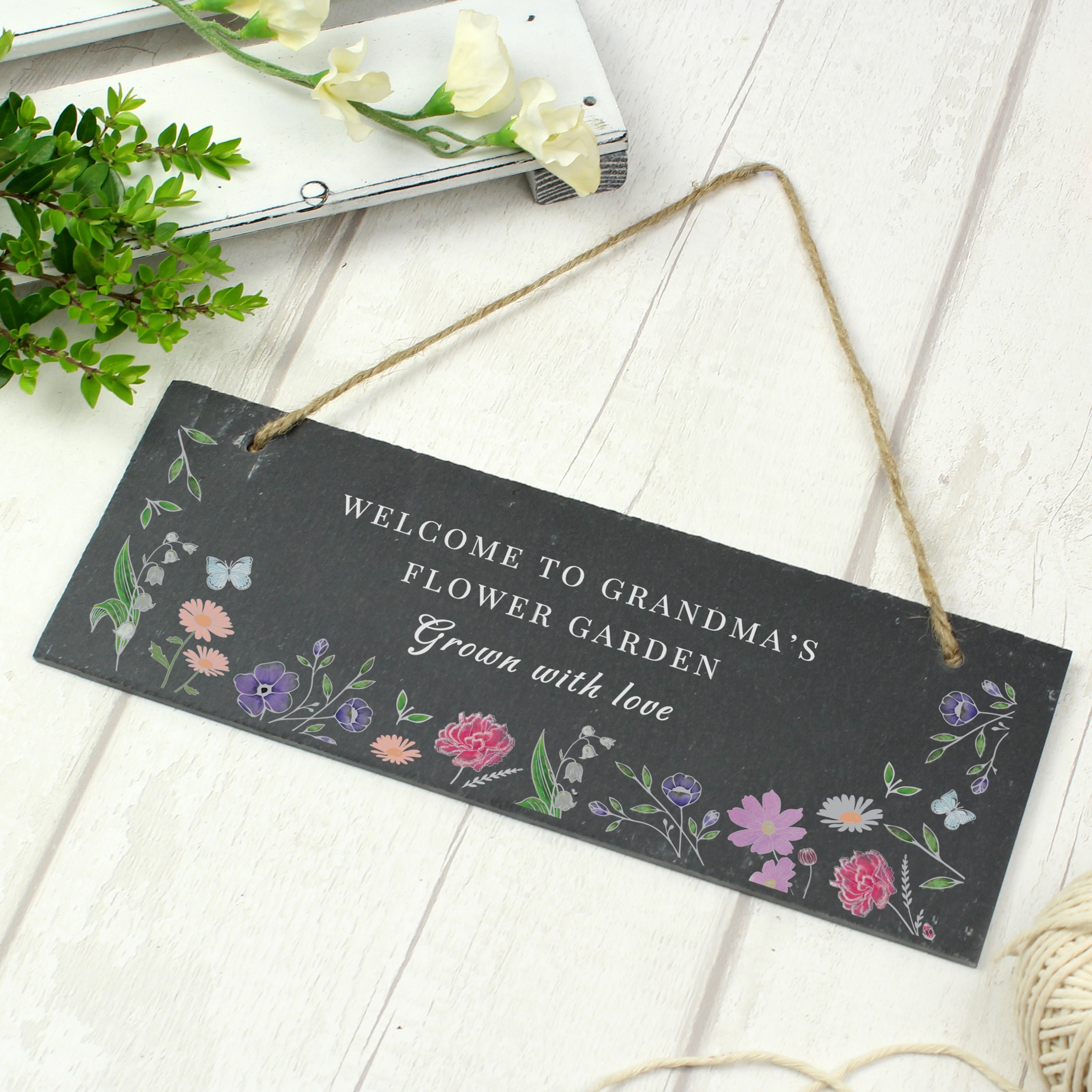 Personalised Wild Flowers Slate Garden Sign - Shop Signs & Plaques At Gift Moments - 2