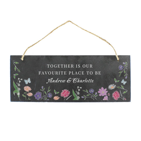 Personalised Wild Flowers Slate Garden Sign: 5 Signs & Plaques By Gift Moments