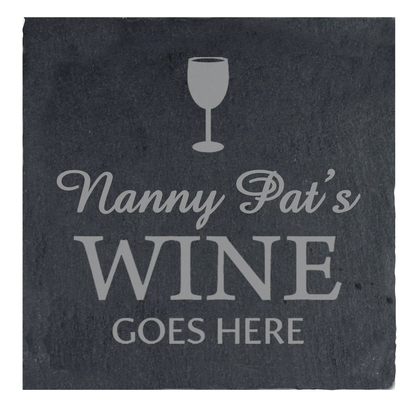 Personalised Wine Goes Here... Single Slate Coaster: 3 - Coasters By Gift Moments