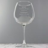 Personalised ’Wine Improves with Age’ Bottle of Wine Glass: 3 - Wine Glasses By Gift Moments