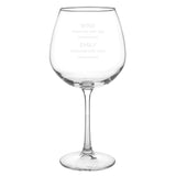 Personalised ’Wine Improves with Age’ Bottle of Wine Glass: 2 - Wine Glasses By Gift Moments