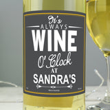 Personalised Wine O’Clock White Wine: 4 - Wine By Gift Moments