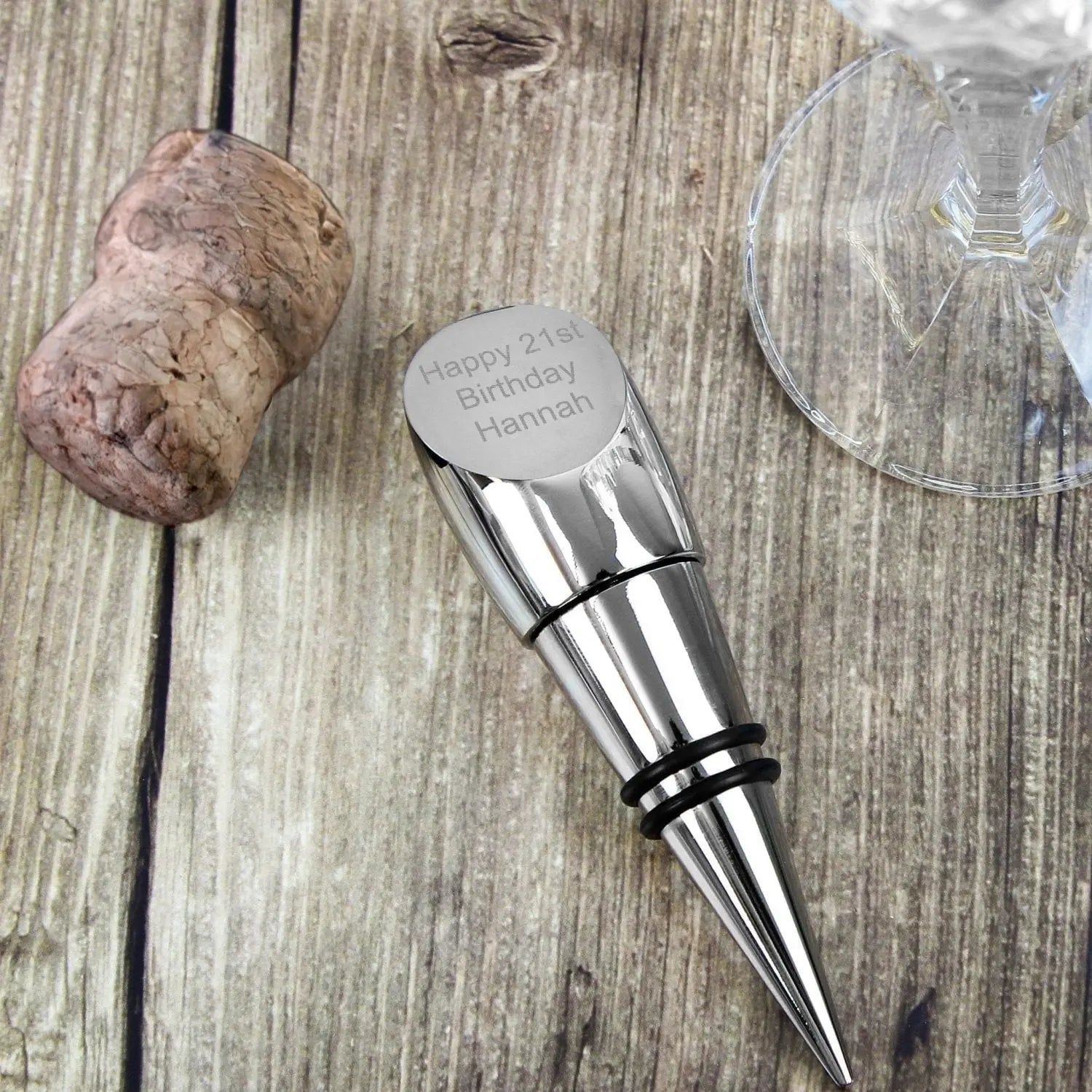 Personalised Wine Stopper: 3 - Barware By Gift Moments
