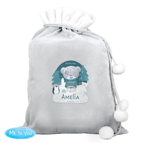 Personalised Winter Explorer Tiny Tatty Teddy Pom Pom Sack: 3 - Christmas Sacks