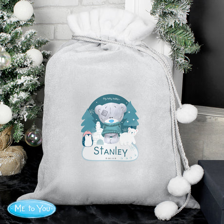 Personalised Winter Explorer Tiny Tatty Teddy Pom Pom Sack: 2 - Christmas Sacks