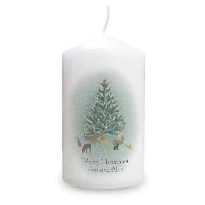 Personalised A Winter’s Night Pillar Candle: 3 - Candles By Gift Moments