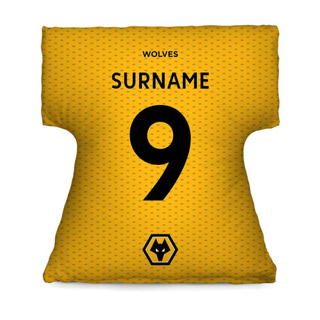 Personalised Wolverhampton Wanderers FC Shirt-Shaped Cushion: 1 - Cushions By Wolverhampton Wanderers