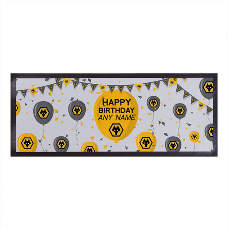 Personalised Wolves FC Balloons Bar Runner: 1 - Barware By Wolverhampton Wanderers
