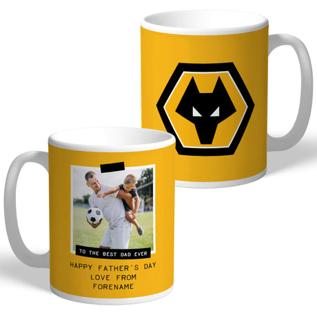 Personalised Wolves FC Father’s Day Photo Mug: 1 - Mugs By Wolverhampton Wanderers