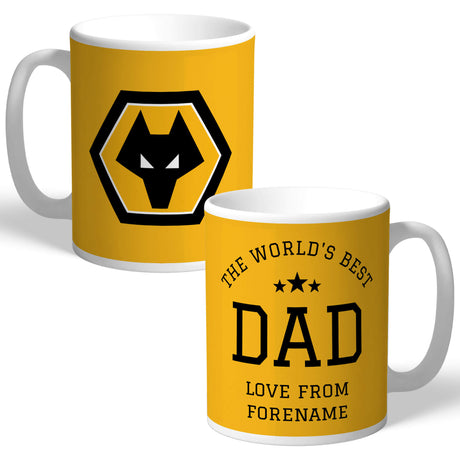Personalised Wolves FC World’s Best Dad Mug: 1 - Mugs By Wolverhampton Wanderers