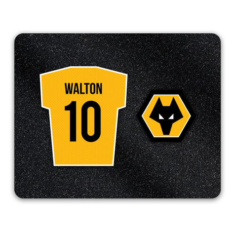 Personalised Wolves Shirt Mouse Mat: 1 - Tech Accessories By Wolverhampton Wanderers