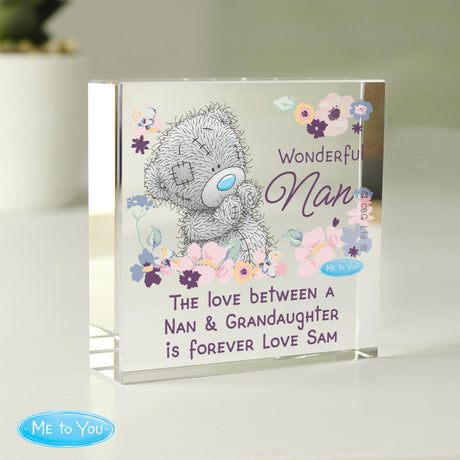 Personalised Me to You Wonderful Nan Crystal Token: 4 - Crystal Tokens