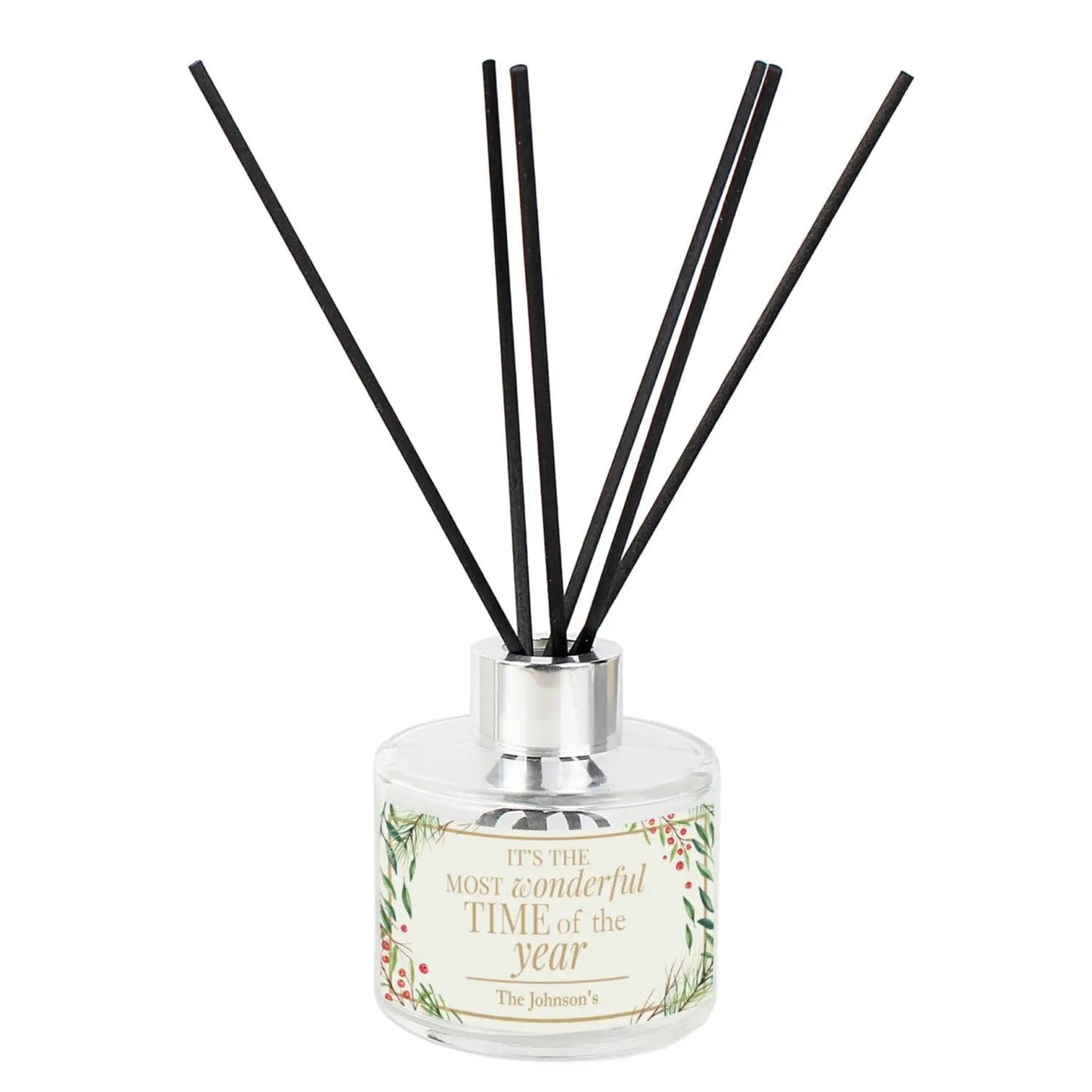 Personalised ’Wonderful Time of The Year’ Christmas Reed Diffuser: 5 - Reed Diffusers By Gift Moments