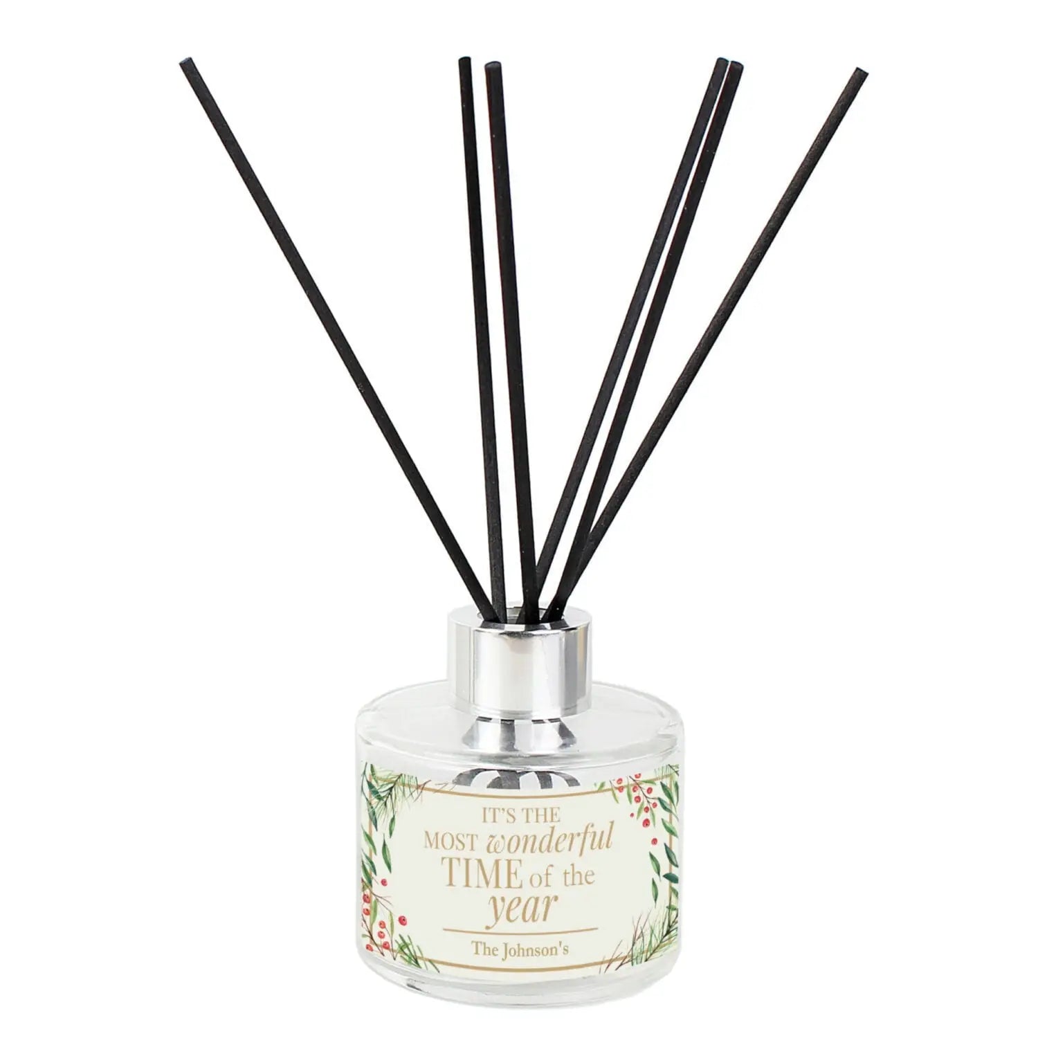 Personalised ’Wonderful Time of The Year’ Christmas Reed Diffuser: 5 - Reed Diffusers By Gift Moments