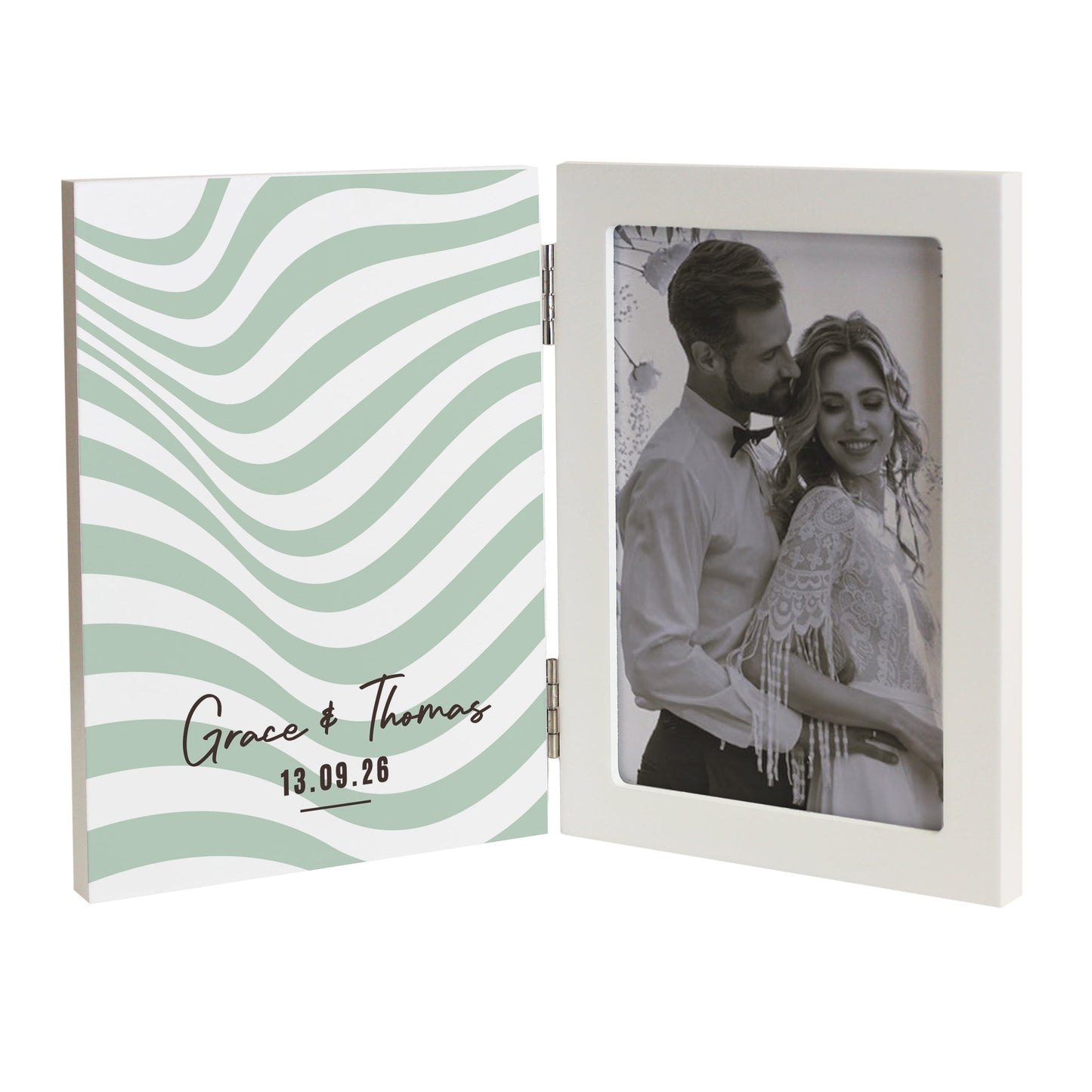 Personalised Wooden Hinged 6x4 Photo Frame: 5 - Photo Frames By Gift Moments