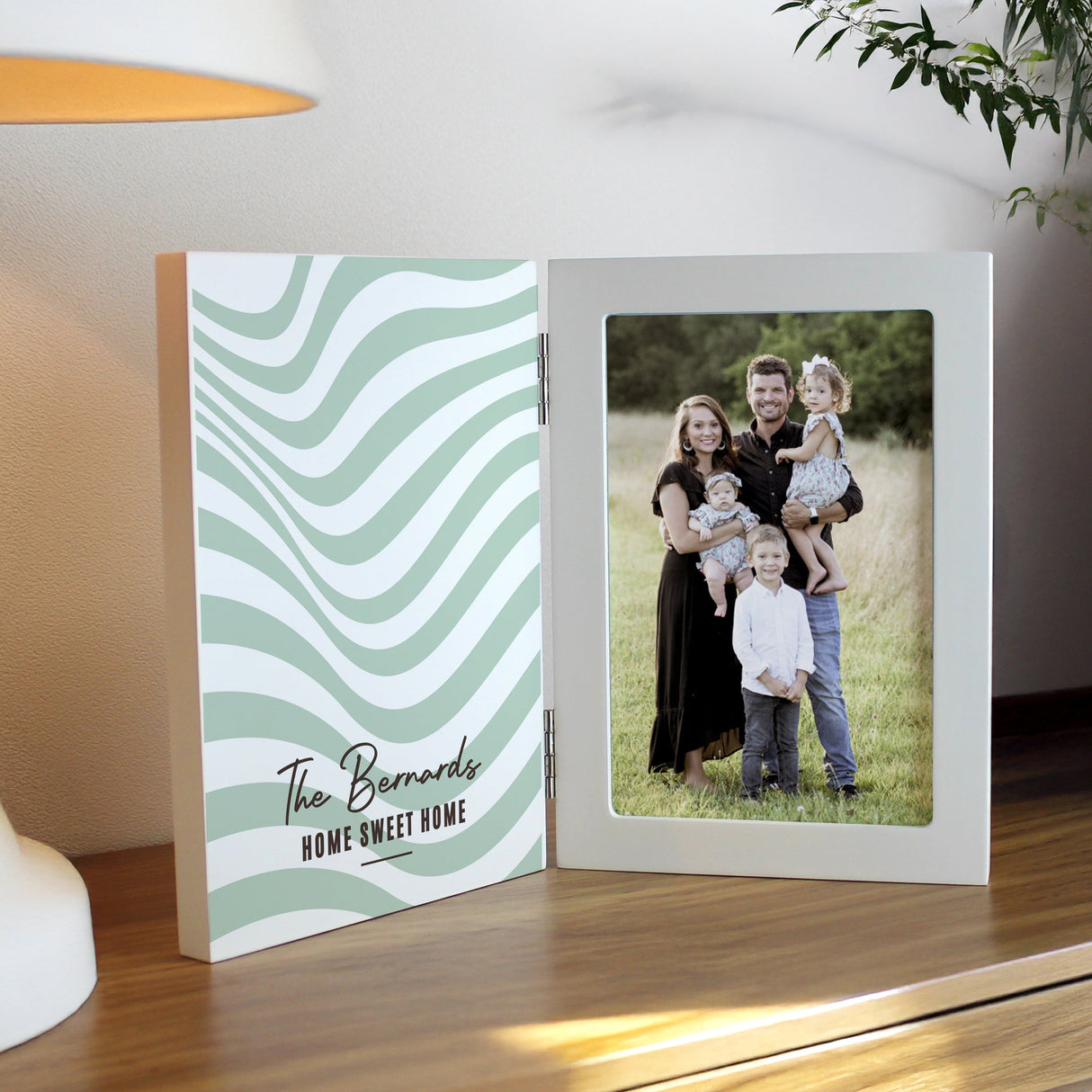 Personalised Wooden Hinged 6x4 Photo Frame: 2 - Photo Frames By Gift Moments