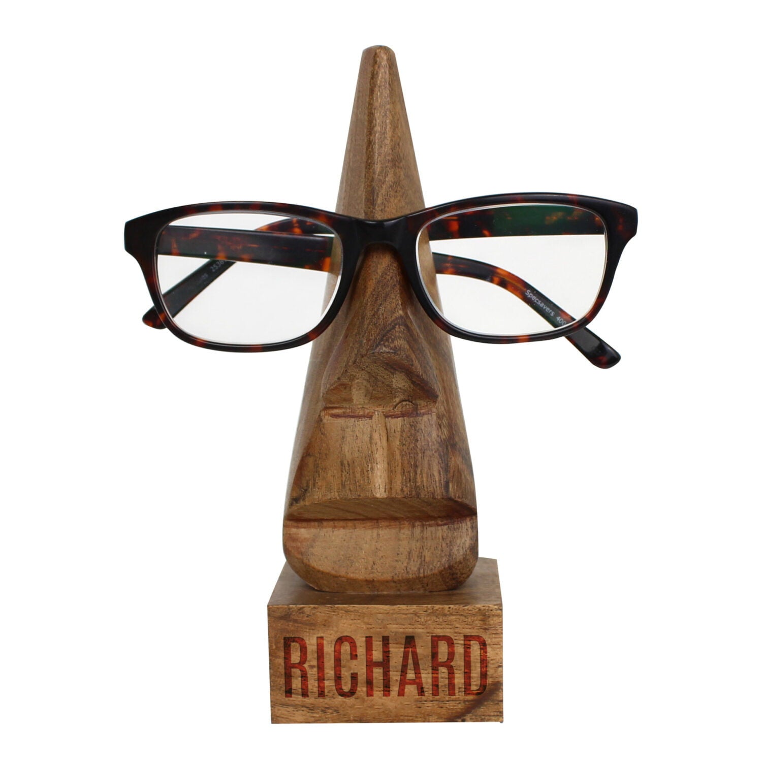Personalised Wooden Nose-Shaped Glasses Holder: 5 - Keepsakes By Gift Moments