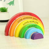 Personalised Wooden Rainbow Stacker: 8 - Toys By Gift Moments