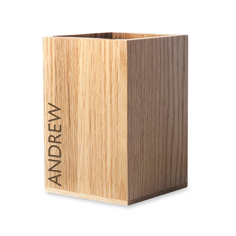 Personalised Wooden Stationary Holder: 4 - Stationery By Gift Moments