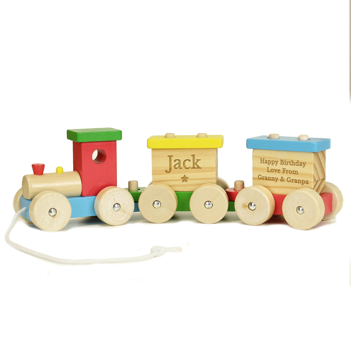 Personalised Wooden Toy Train: 9 Toys By Gift Moments