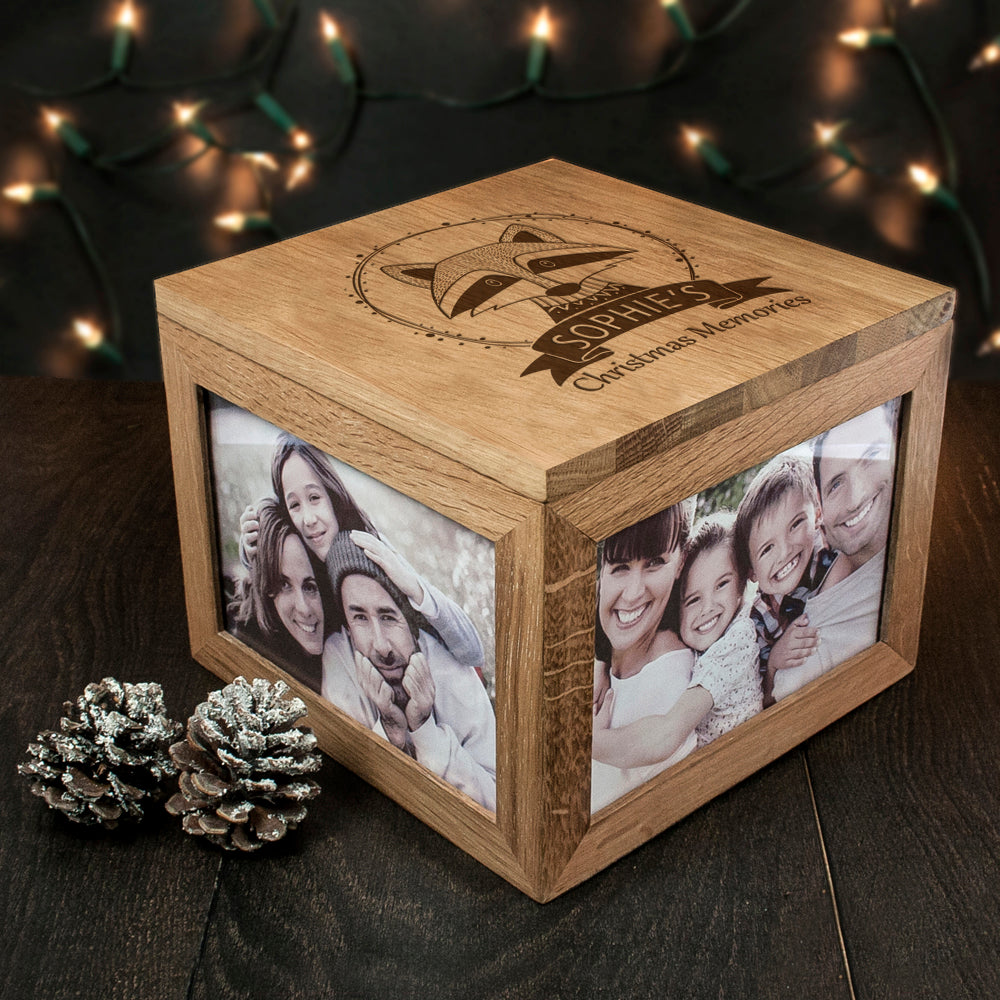 Personalised Woodland Animal Christmas Memory Boxes: 15 - Photo Cubes By Gift Moments