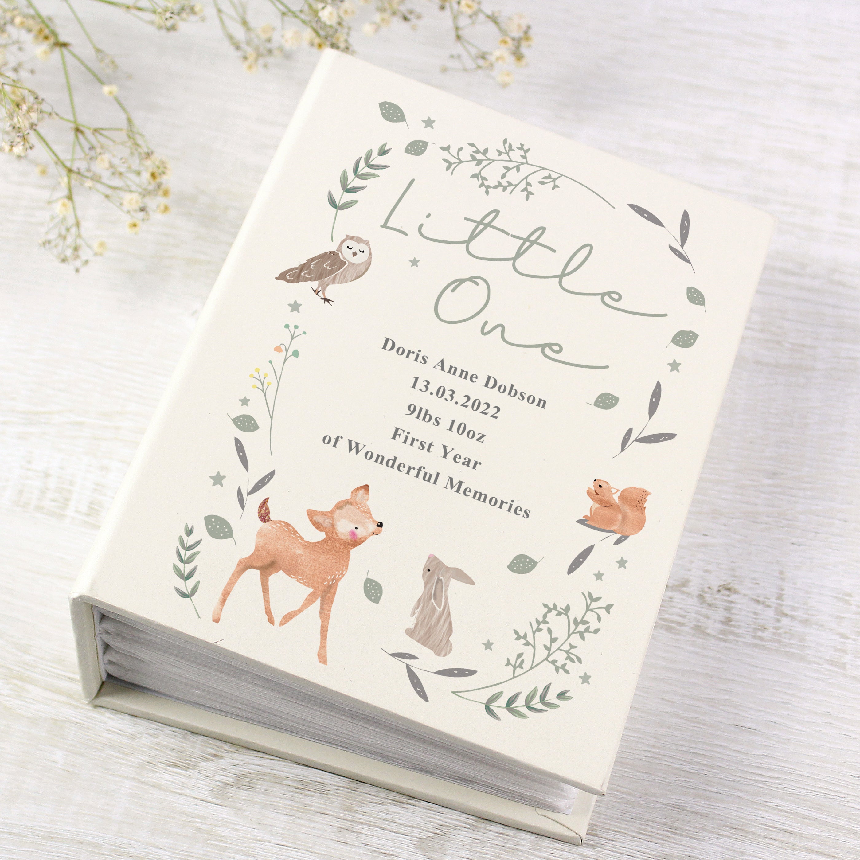 Personalised Woodland Animals 6x4 Photo Album with Sleeves - Shop Photo Albums At Gift Moments - 3