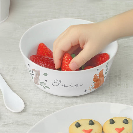 Personalised Woodland Animals Bowl: 2 - Bowls By Gift Moments
