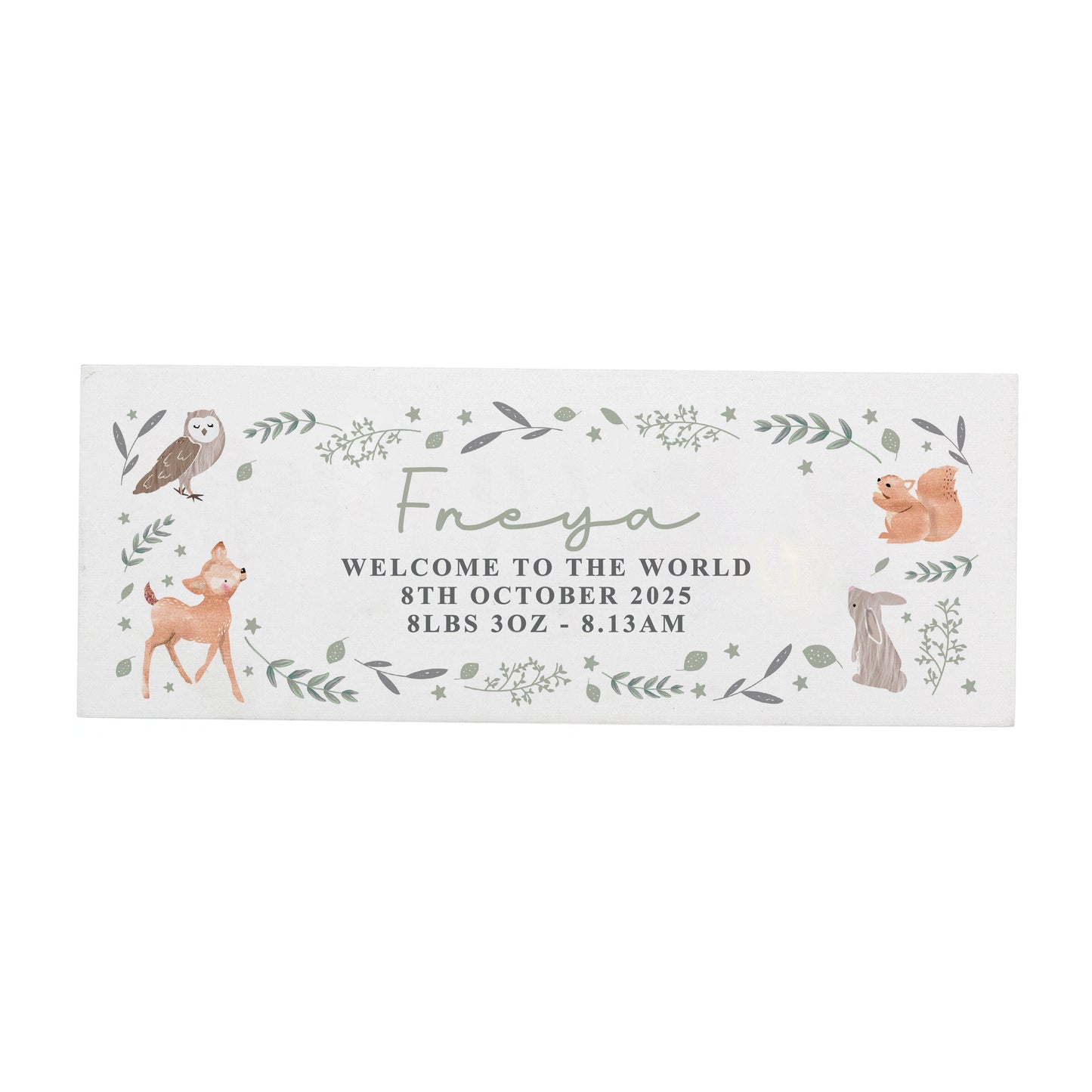 Personalised Woodland Animals Wooden Ornament: 5 - Ornaments By Gift Moments