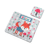 Personalised Woodland Fox Placemat & Coaster Set: 3 - Placemats By Gift Moments