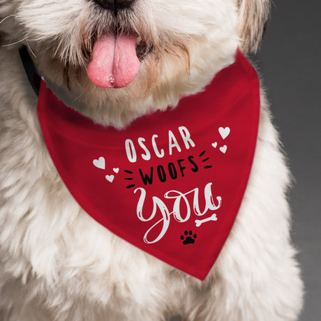 Personalised Woofs You Dog Bandana: 2 - Pet Products By Gift Moments
