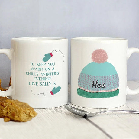 Personalised Woolly Hats Mug Set: 3 - Mugs By Gift Moments