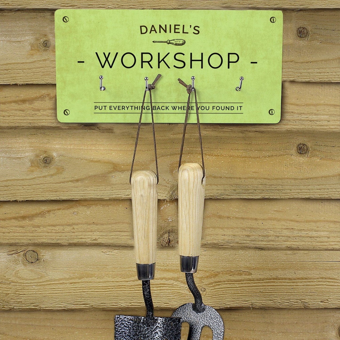 Personalised Workshop Hooks: 3 - Signs & Plaques By Gift Moments