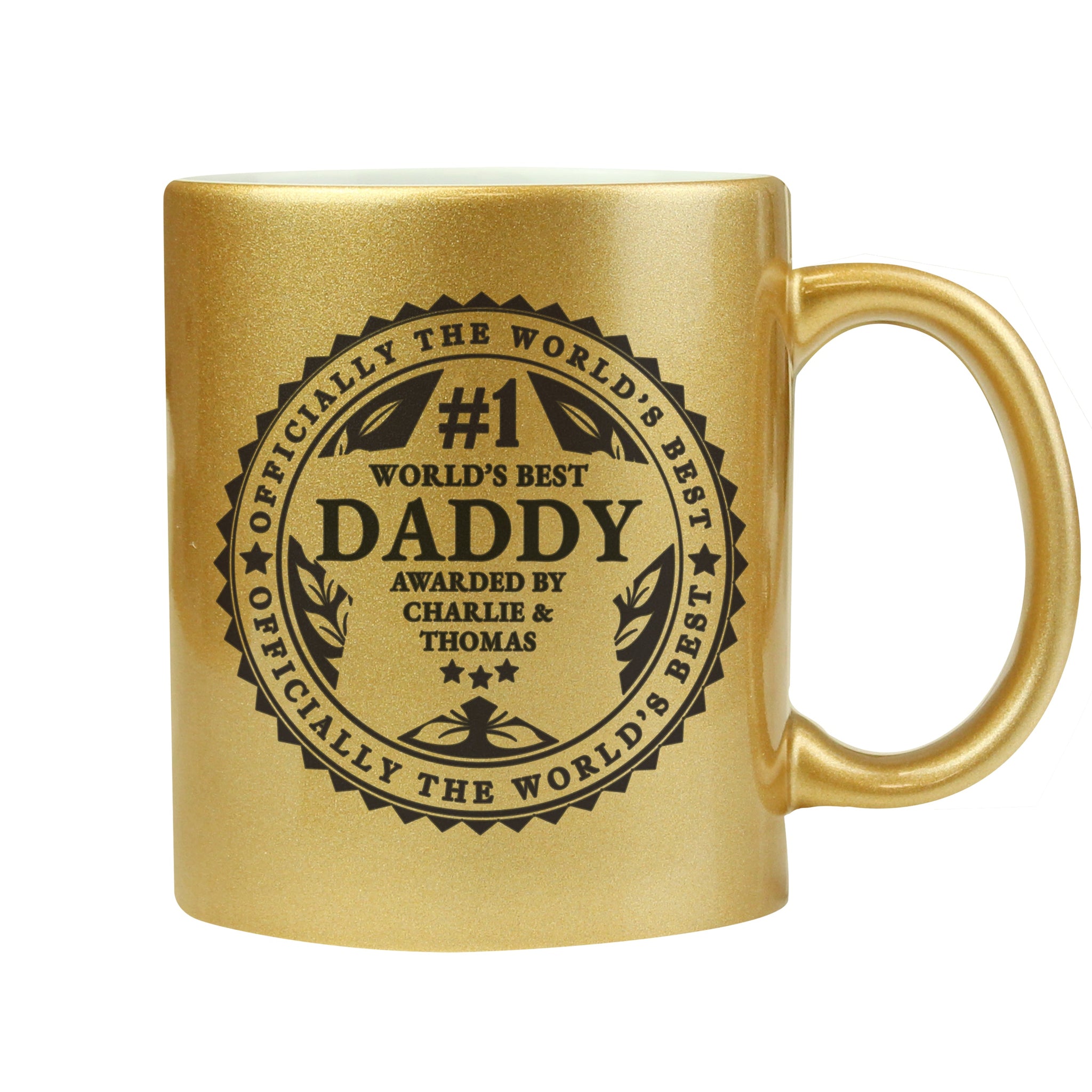 Personalised Worlds Best Gold Mug: 5 - Mugs By Gift Moments