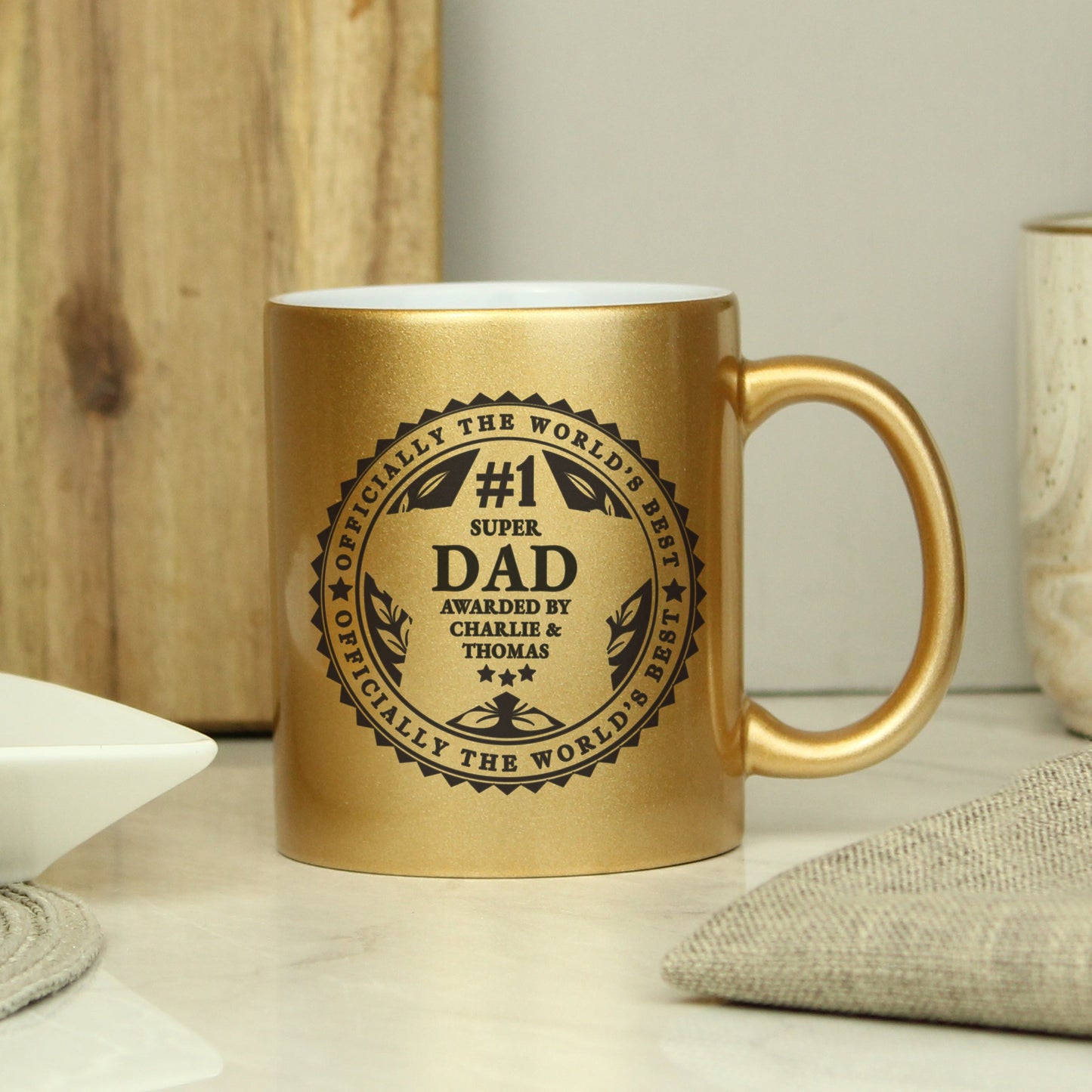Personalised Worlds Best Gold Mug: 6 - Mugs By Gift Moments