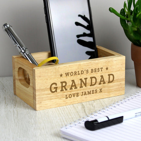 Personalised Worlds Best Mini Wooden Crate: 2 - Storage By Gift Moments