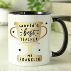 Personalised World’s Best Teacher Trophy Black Handled Mug - Shop Mugs At Gift Moments - 5