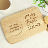 Personalised World’s Best Wooden Coaster Tray: 1 - Coasters By Gift Moments